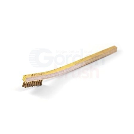 Gordon Brush 3x11 Row 0.016 Static Dissipative Nylon Bristle Al Handle Hand-Laced, PK12 14BG-12
